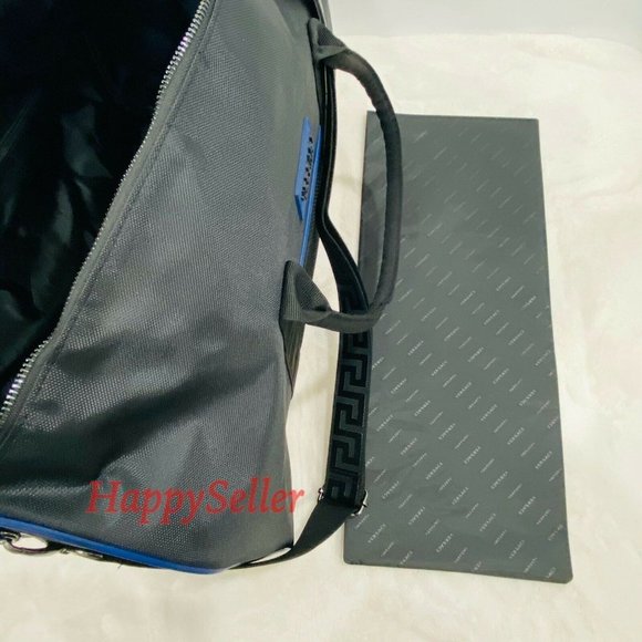 Versace Duffel Bag Weekender Travel Bag Luggage Gym Holdall Black Authentic - Picture 9 of 9